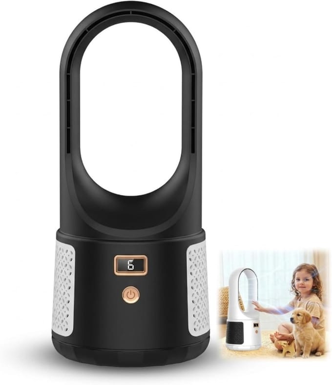 Bladloze Tafelventilator - 6 Standen - Stil - USB - Kindveilig