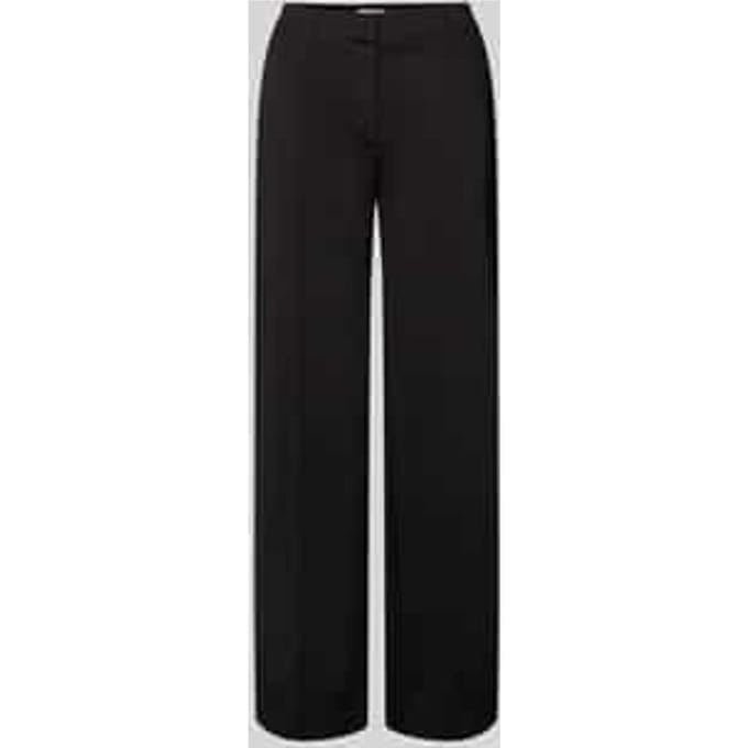 Wide leg stoffen broek met vaste persplooien, model 'KATE'