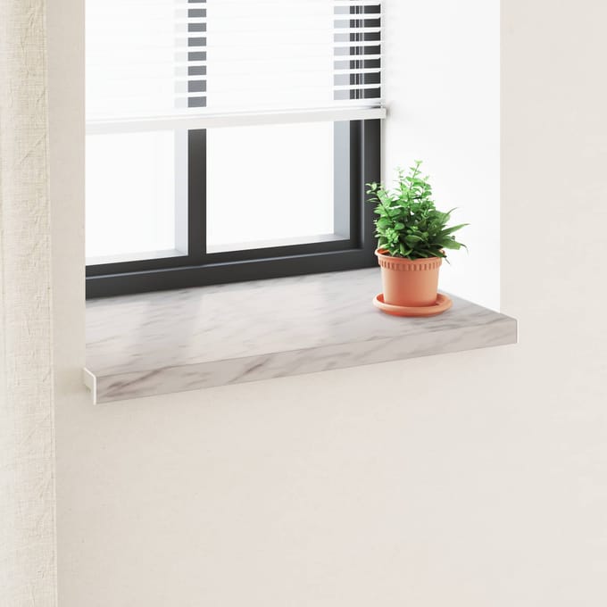 vidaXL - Raamdorpel - Marmeren - textuur - 60 - x - 50 - x - 4,5 - cm - PVC
