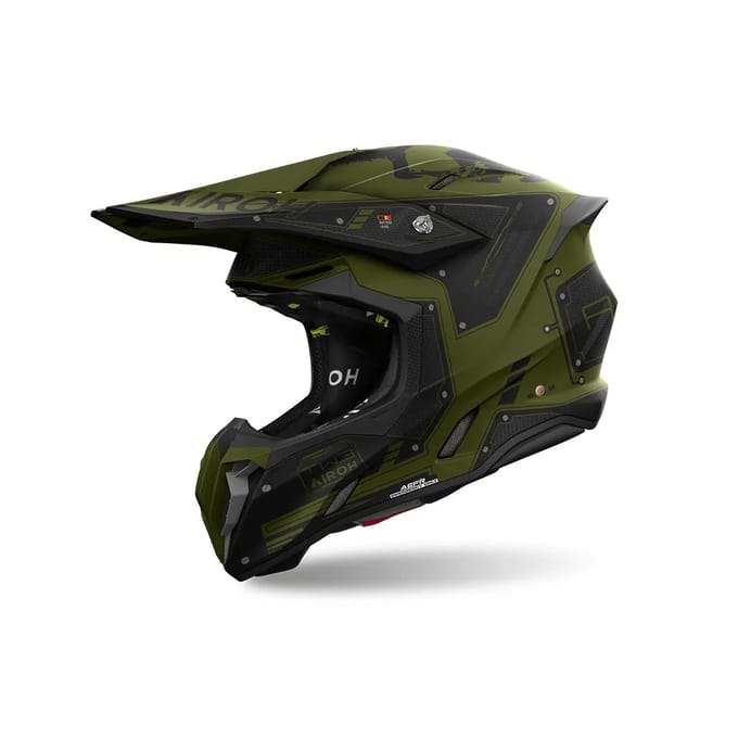 Airoh Twist 3 Military Zwart Groen Offroad Helm - Helm