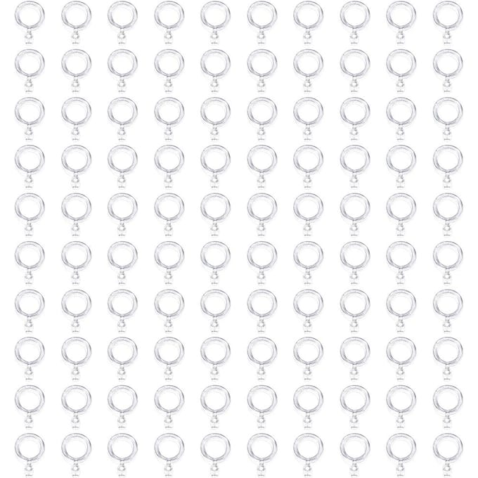 100 stuks set visaas elastische banden voor aas karpervissen transparante aasbanden brancard Middle white
