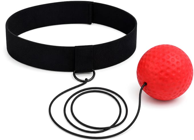 Box Reflex Bal - Hoofd Reflexbal - Hoofdband - Workout - Mini Punch Home Trainer Boks Kickboks - Rood Zwart