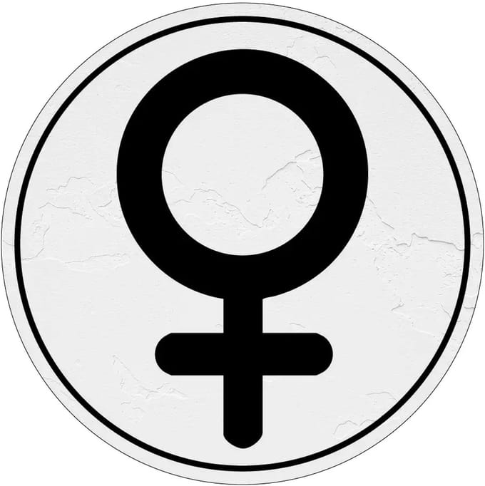Vrouwen WC bordje | Forex Re materiaal | 20 cm