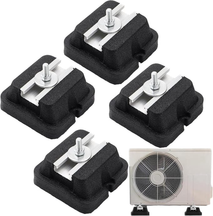 Airco Ondersteuning - Trillingsdempers Condensor - Buiten Installatie - Set Van Vier - 27x8x27 cm