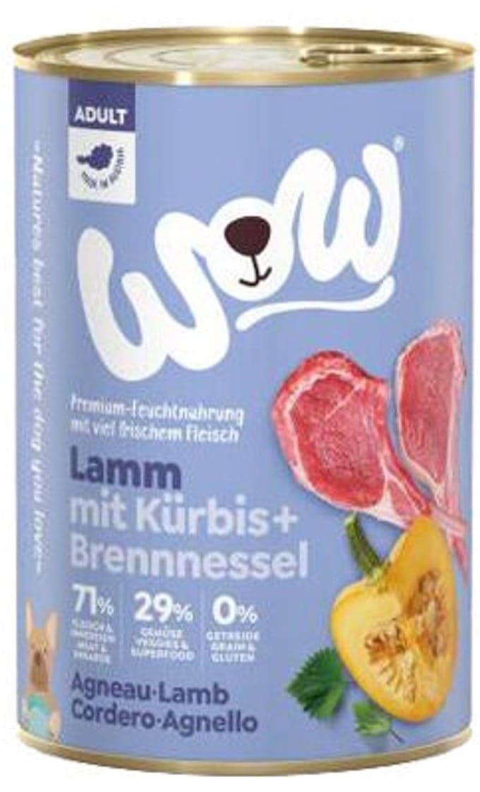 WOW! Adult hondenvoer - blik - lam - 6 x 400 g