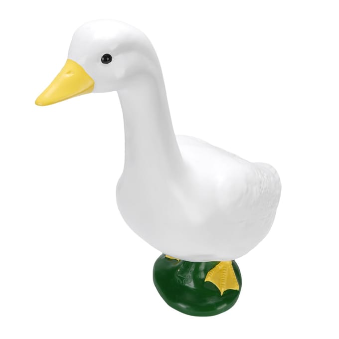 Tuingansbeeld Hars Levensgetrouw Groot Formaat Witte Gans Beeldje Ornament voor Zwembad Tuin Buiten Decoratie white