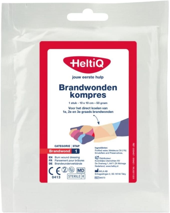 HeltiQ Brandwondenkompres 10x10cm