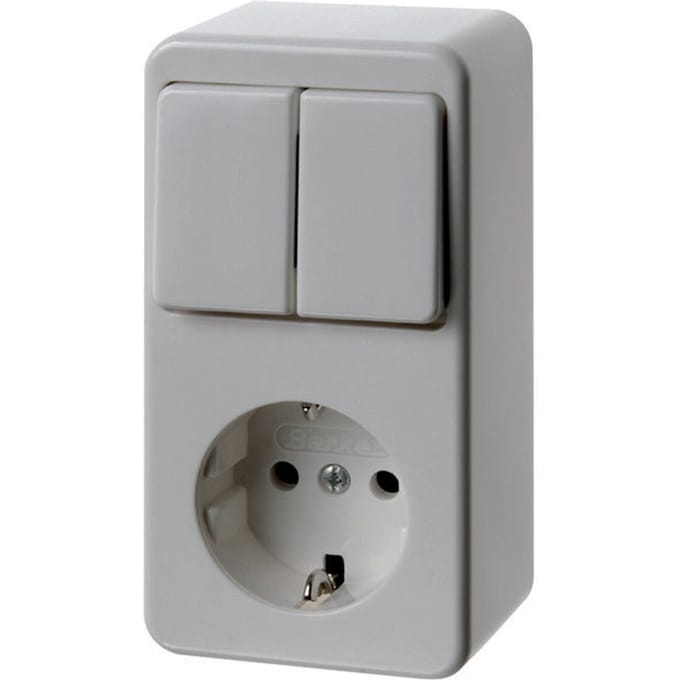 Hager Berker Opbouwcombinatieschakelaar wandcontactdoos - 61479449