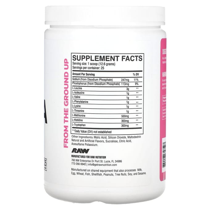 Raw Nutrition, EAA, Watermeloen, 11,11 oz (315 gr)
