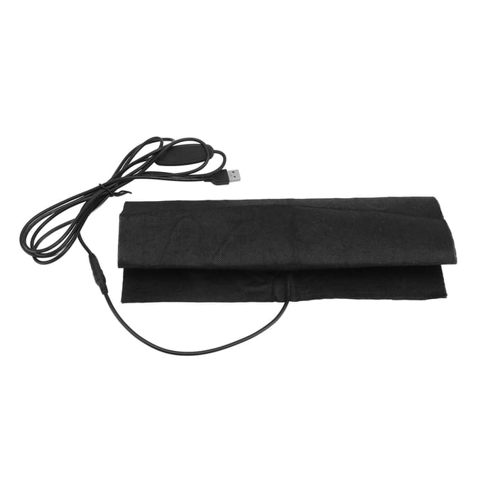 Verwarmingskussen 30x30cm Instelbare Temperatuur Snel Verwarmend Opvouwbaar USB DC 5V voor Thuis Kantoor black