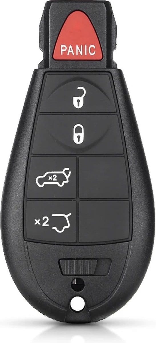 XEOD Autosleutelbehuizing - sleutelbehuizing auto - sleutel - Autosleutel / Geschikt voor: Dodge 4 knops & panic knop