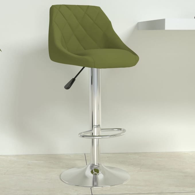 vidaXL - Barkruk - fluweel - lichtgroen