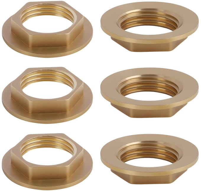 Hex moer 1/2 inch - messing - sterke grip - ideaal voor sanitaire installaties - ShopVlot