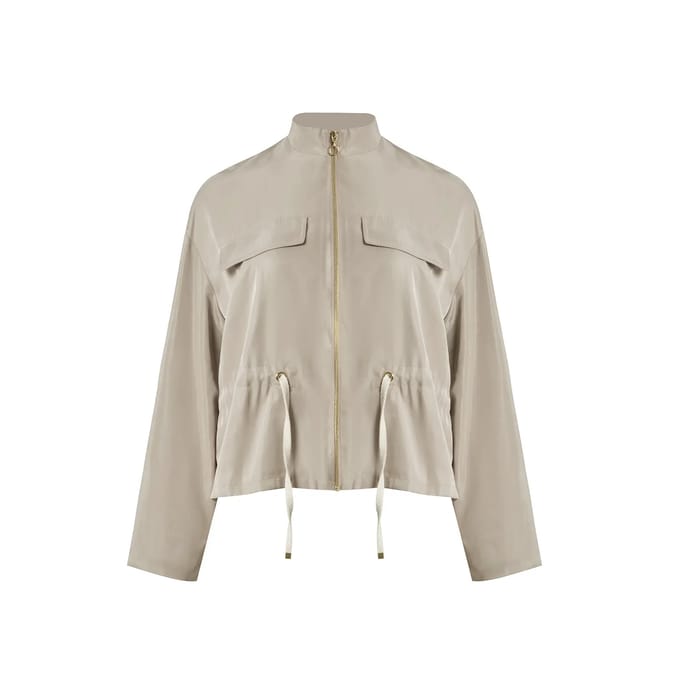 Veste met verstelbare taille koord voor dames Mat Fashion