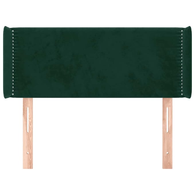 vidaXL - Hoofdbord - met - randen - 83x16x78/88 - cm - fluweel - donkergroen