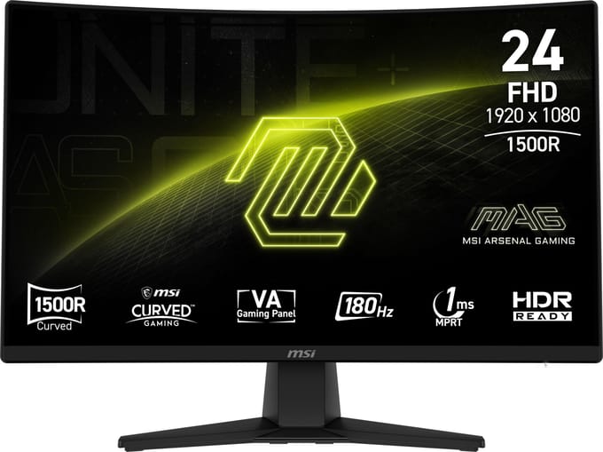 MSI MAG 242C computermonitor 59,9 cm 1920 x 1080 pixels full HD LCD zwart