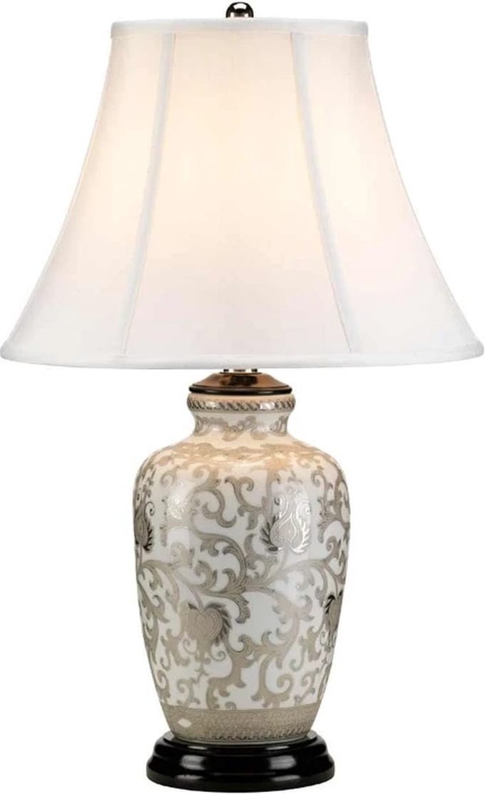 Moderne Tafellamp - Steady Lighting - Kunststof - Modern - E27 - L: 36cm - Voor Binnen - Woonkamer - Eetkamer - Wit