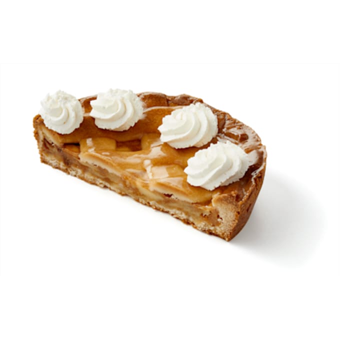 Halve appeltaart met slagroom