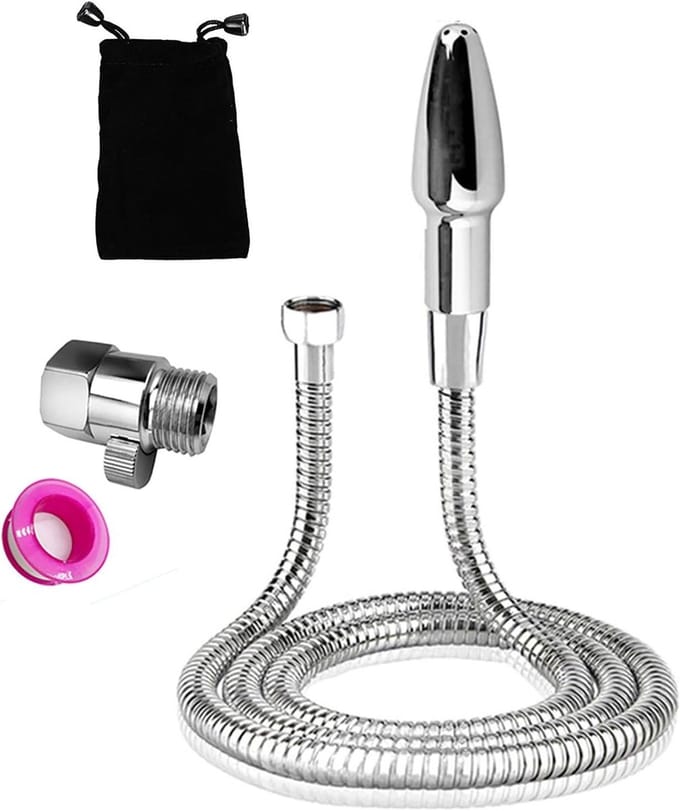 Complete douche set van aluminium met reinigingssysteem, regulator en 150 cm slang voor optimale hygiëne