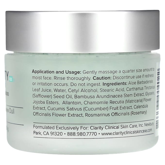 ClarityRx, Get Clean, Crushed Bamboo Exfoliator, 1.7 oz (50 g) white