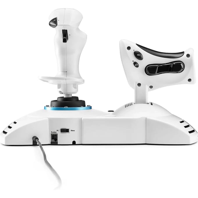 Thrustmaster T.Flight Hotas One Microsoft Flight Simulator-editie, zwart/wit, USB-joystick + motorbedieningsgreep, analoog/digitaal, compatibel met