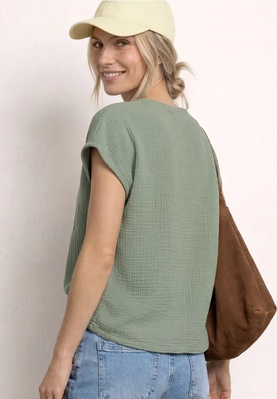 Blouse shirt van mousseline