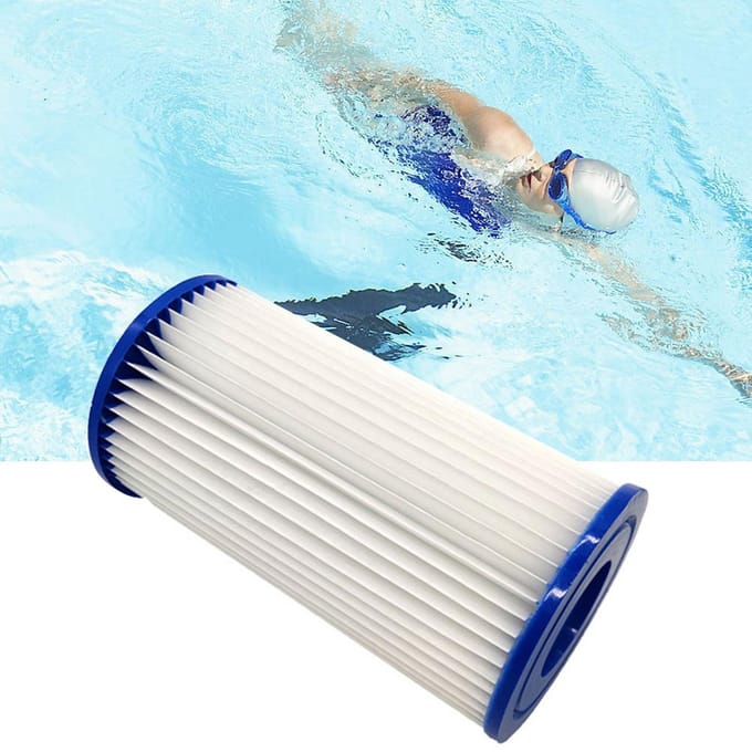 2 Pièces Cartouches de Rechange pour Filtre de Piscine pour Intex Easy Set Type A ou C blanc
