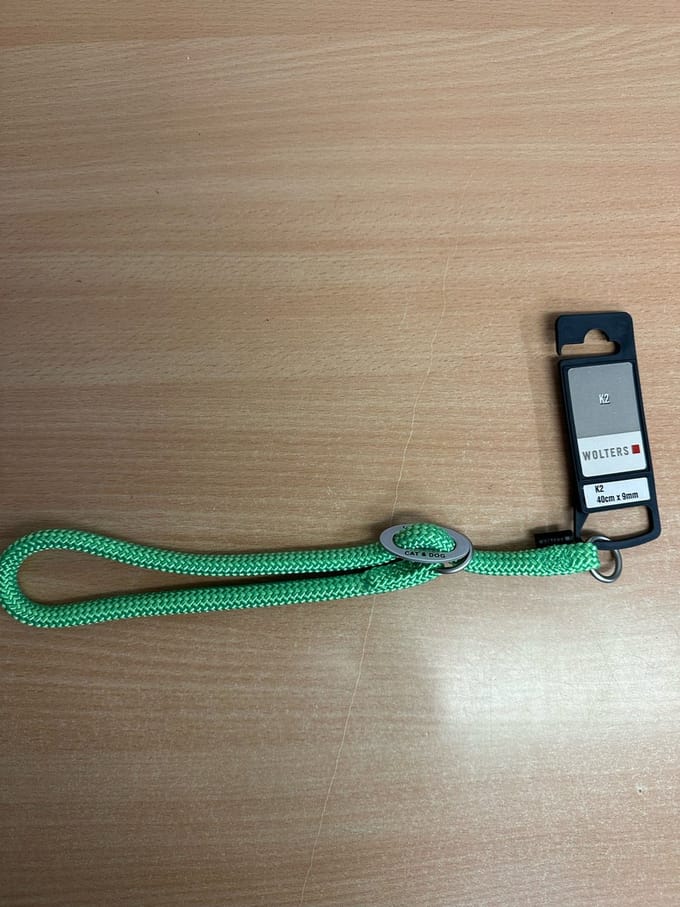 Wolters k2 slip halsband nylon 40cm x 9mm neon groen