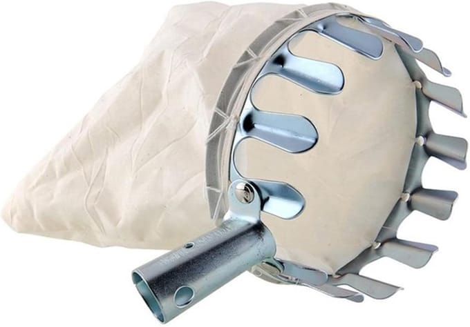 Fruitplukker - Oogstgereedschap - Fruit oogsten - Ergonomisch ontwerp - 25 x 14 cm - Zilver