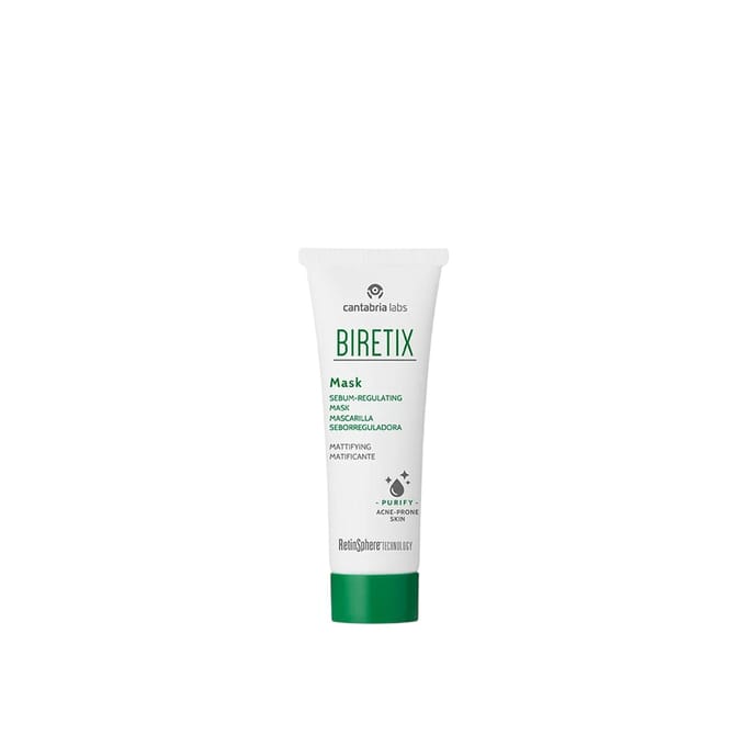 Cantabria Labs, Biretix, Régulateur de Sébum, Masque Crème, Pour le Visage, 25 g