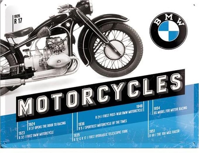 Wandbord – BMW Motorcycles - 30x40 cm