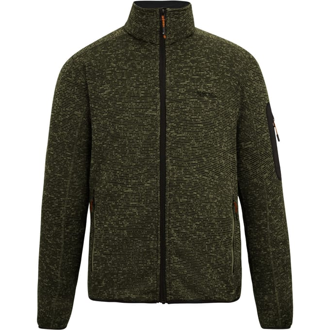 Regatta Heren Newhill Marl Full Zip Fleecejack (Donkere Khaki)