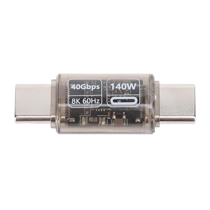 Adaptateur Mâle Type C vers Mâle 40Gbps USB4.0 8k à 60Hz Charge Rapide 140W Affichage Numérique Type C vers