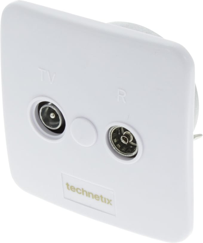 Q-link coax element | inbouw | tras-2000b | retour geschikt | ZIGGO geschikt | wit