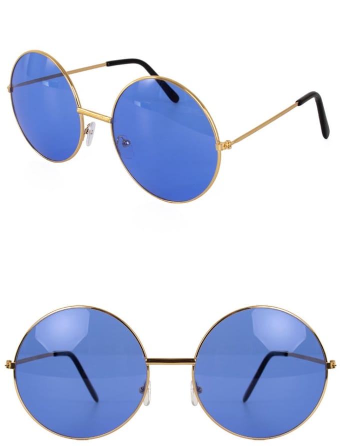 PartyXplosion - Bril - John Lennon - Blauw - Groot
