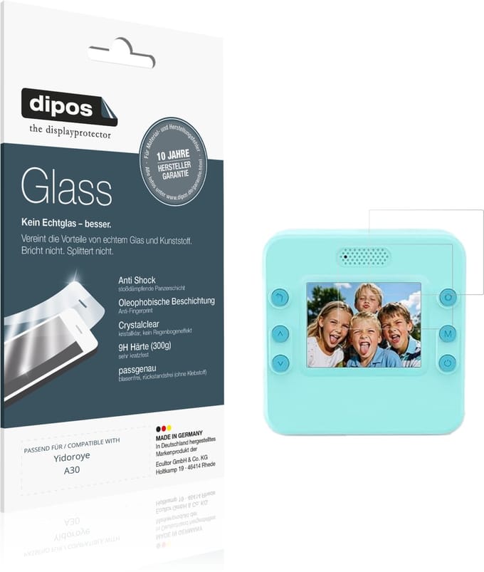 dipos – 2x Pantserfolie geschikt voor Yidoroye A30 | 9H Screenprotector