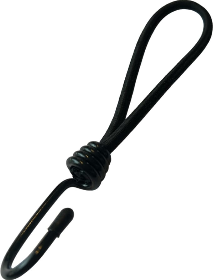 spanelastiek met haak - 25 st - 20cm - zwart - tent - boot - schaduwdoek