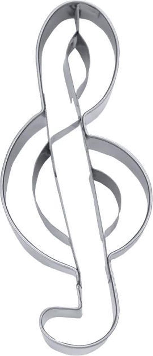 Uitsteker RVS Muzieksleutel | Clef | Koekjes| 5.5cm klein