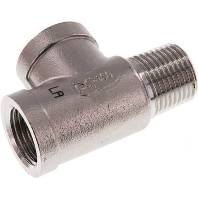 R 1/2'' x Rp 1/2'' M/F RVS T-stuk 16 Bar