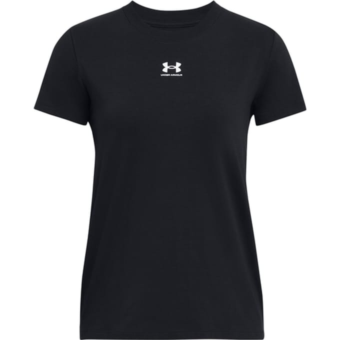 Under Armour Rival Core Short Sleeve sportshirt dames zwart