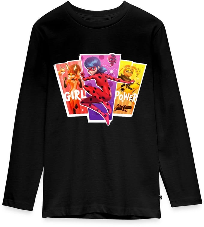 Miraculous Girl Power Ladybug Superheld Premium T-Shirt Tiener Lang