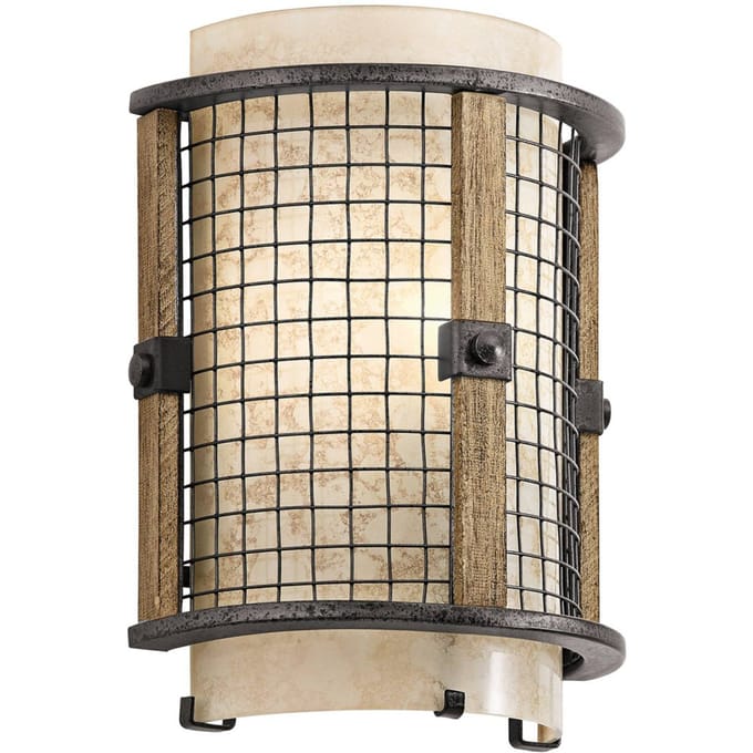 Kichler LED Wandlamp Ahrendale | 1X E14 Max 40W | Anvil Iron