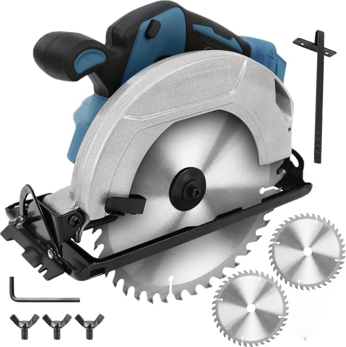 Dailygoods - Professionele Cirkelzaag Compatibel met 18V Accu