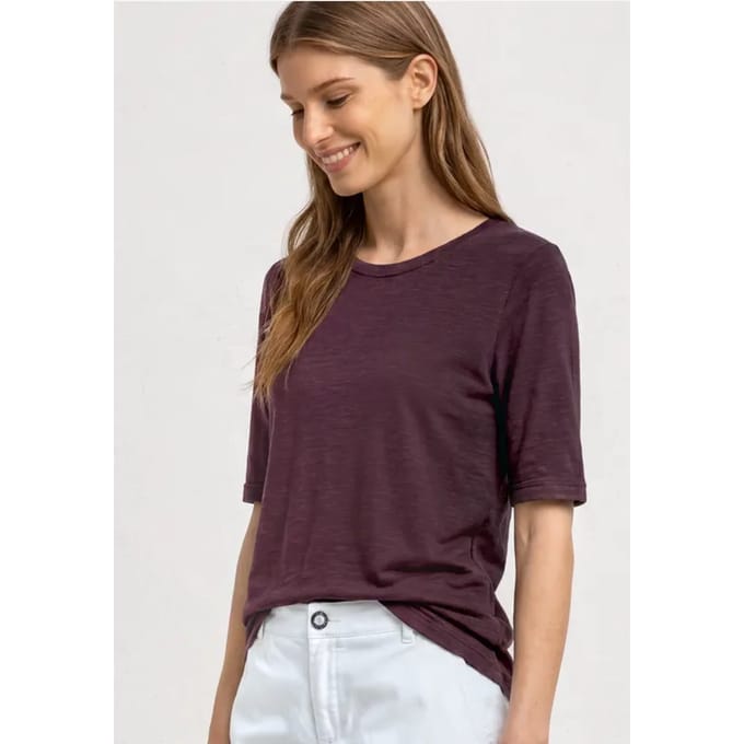 Basic Shirt met ronde hals in Unifarbe