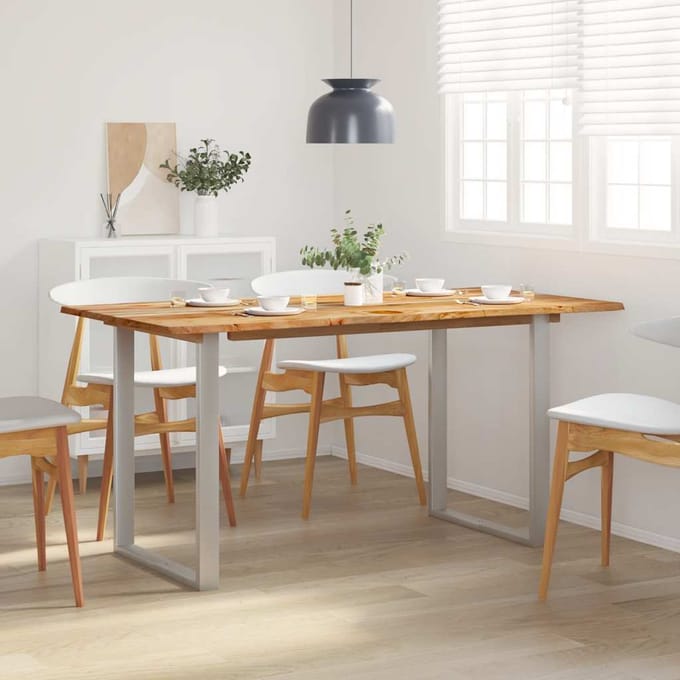 vidaXL - Eettafel - 154x80x76 - cm - massief - acaciahout