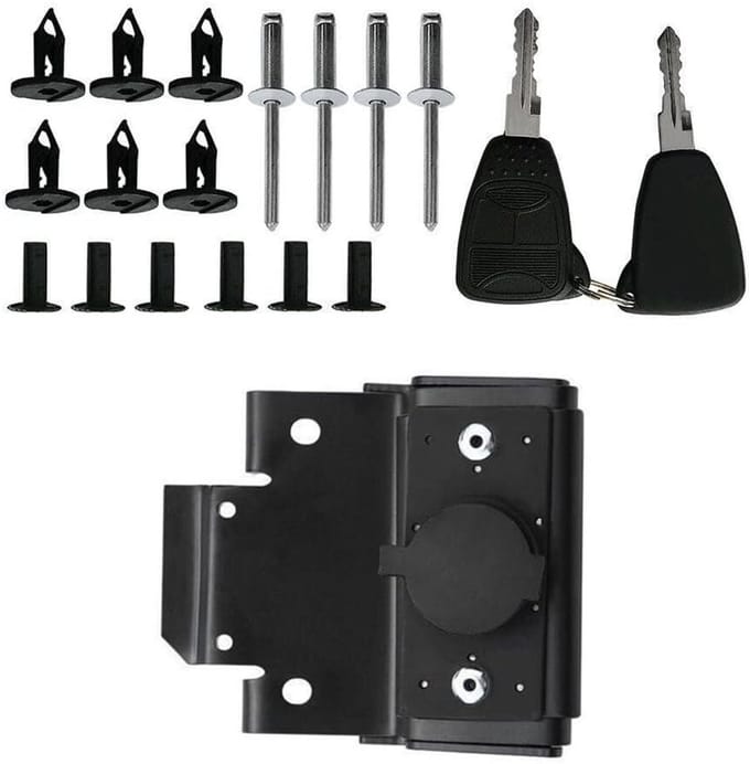 Dailygoods - Hood Lock met Sleutels voor J-E EP Wrangler 2007-2016