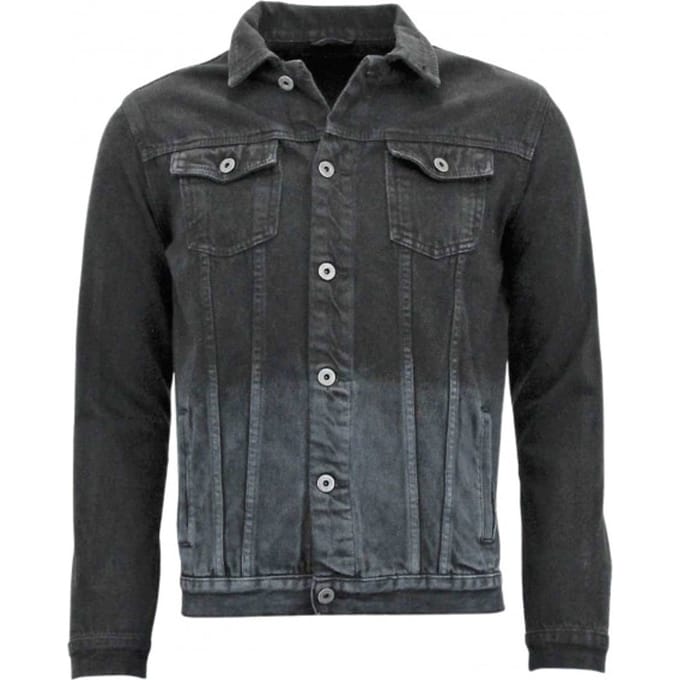 Spijkerjack Heren - Blanco Denim - Zwart