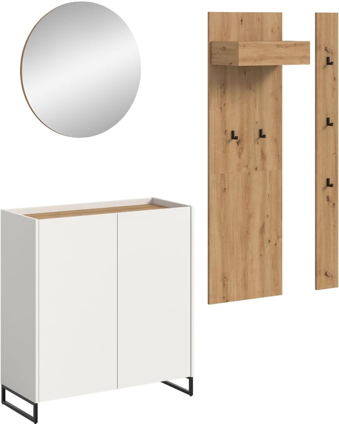 Drive garderobe opstelling D27 wit.