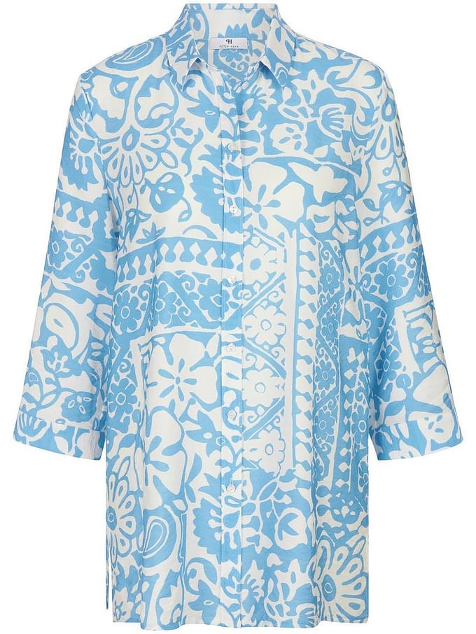 Lange blouse 3/4-mouwen Van Peter Hahn wit