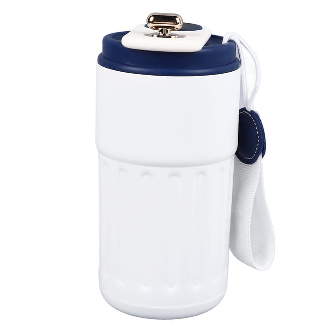Geïsoleerde Slimme Waterfles Minimalistisch Draagbaar Intelligent Temperatuurdisplay Koffiemok voor Studenten White Blue